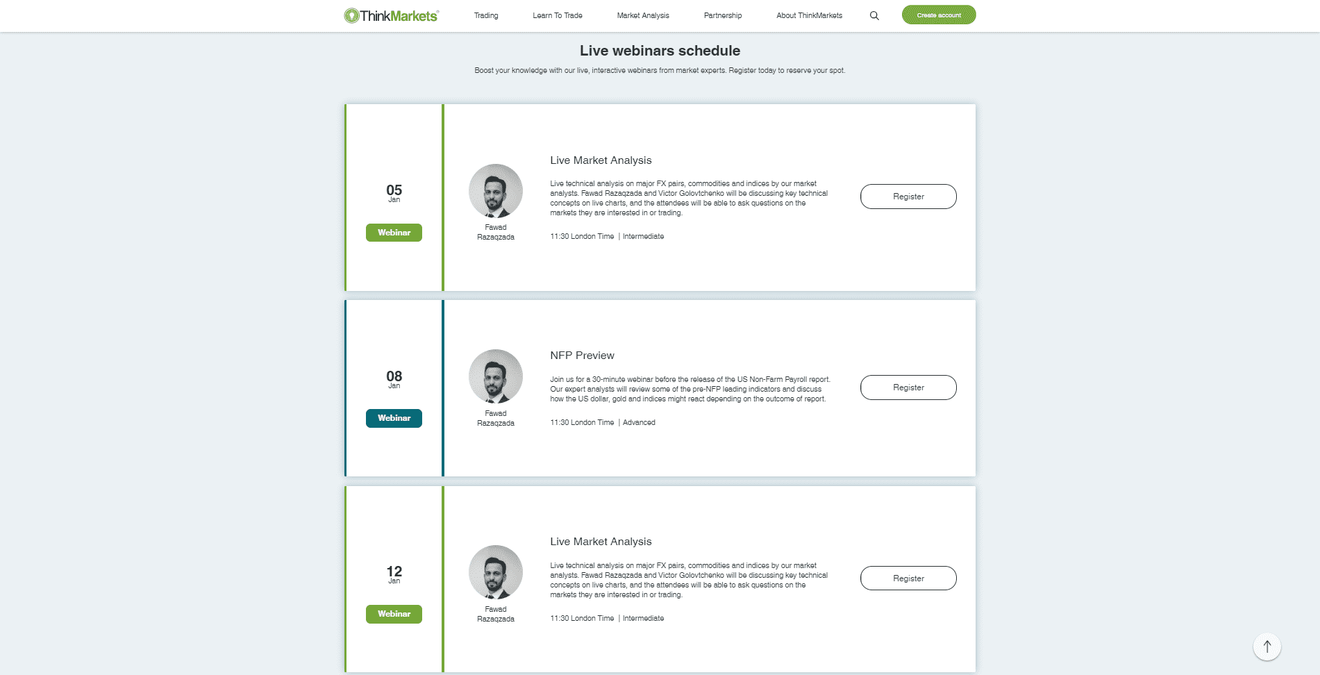 ThinkMarkets Review live webinars ThinkMarkets Review live webinars